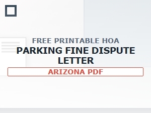 Free Printable Arizona Hoa Parking Fine Dispute Letter Pdf