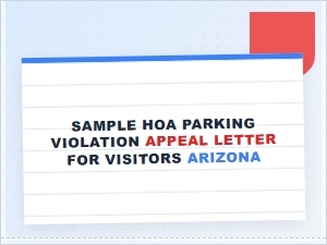 Sample Hoa Parking Appeal Letter for Visitors in Arizona
