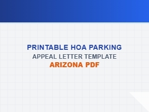 Printable Hoa Parking Appeal Letter Template Arizona Pdf