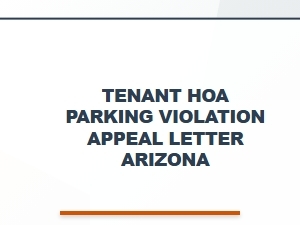 Tenant Hoa Parking Violation Appeal Letter in Arizona